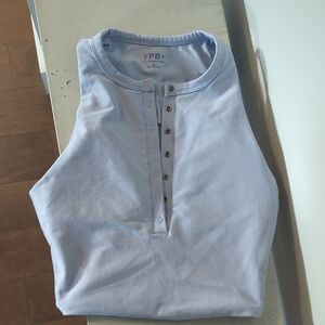 Light Blue Crop Athletic Tank